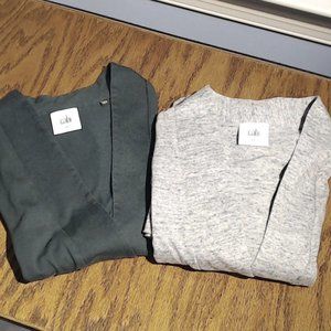BOGO CAbi tops, green and gray size Small